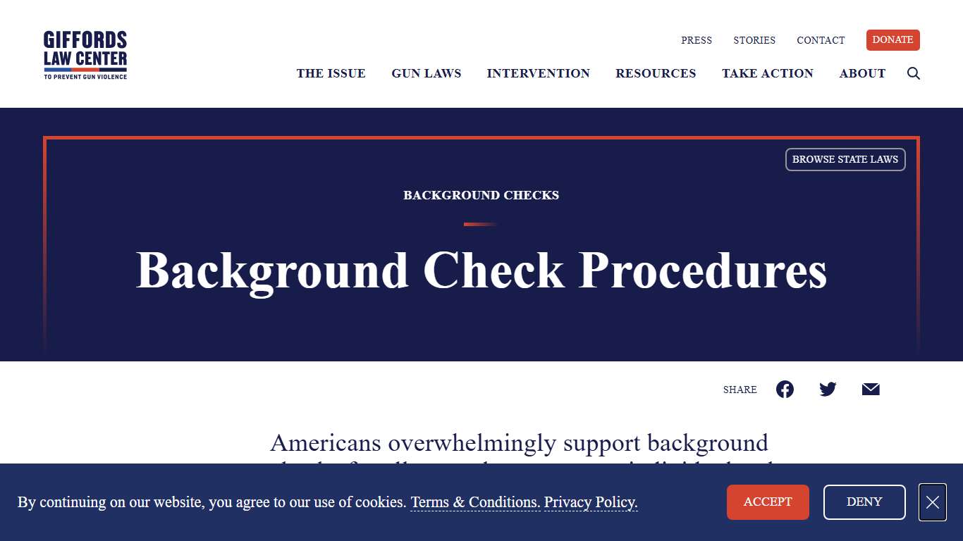 Background Check Procedures GIFFORDS